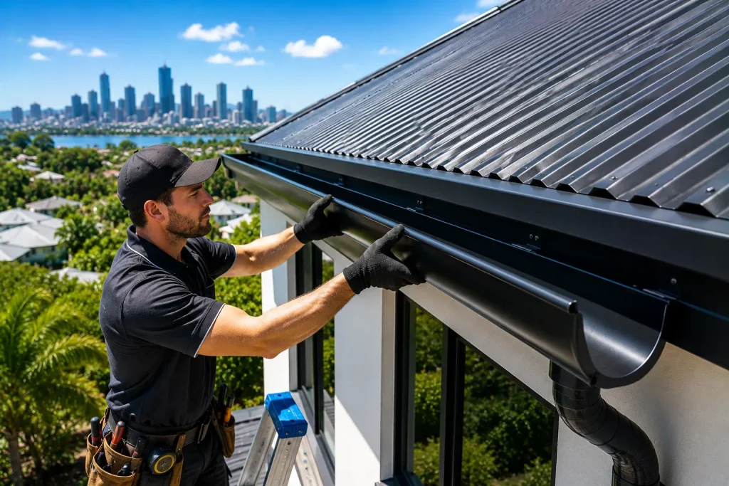 gutter installation brisbane new roof gutter systems installed